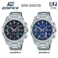 Casio Edifice Super Slim กระจกแซฟไฟร์ นาฬิกาข้อมือผู้ชาย สายสแตนเลส รุ่น EFR-S567D ของแท้ ประกัน CMG