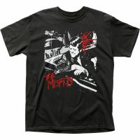 Misfits Bullet T Mens Licensed Rock N Roll Music Retro Band Tee ใหม่ สีดําS-5XL