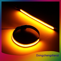 dongchengdianzi 1PC รถจักรยานยนต์ส้อมเลี้ยวสัญญาณไฟ Amber LED แถบสำหรับรูปลักษณ์ที่สะอาด