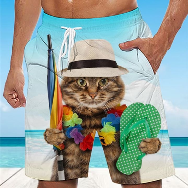 funny-cat-swim-3d-printed-shorts-summer-holiday-men-women-casual-swimming-surffing-beach-pants-boy-girl-kids-kawaii-cats-shorts