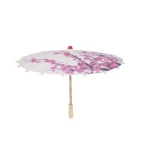 【CW】 Art Umbrella Chinese Silk Cloth Classical Style Decorative Oil Paper Painted Parasol