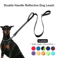 Dual Handle Dog Leash Reflective Padded Dog Leash Heavy Duty Lead Rope For Small Large Dogs Outdoors Trainning Running Pet Leash Cable Management