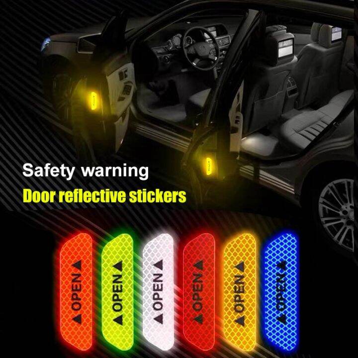 Reflective Sticker for Car Door Universal Safety Warning Mark OPEN