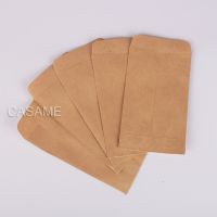【CC】 6x10cm craft bags 100pc Paper bag mini Envelope Snack Baking Supplies Wrap glue