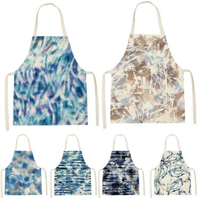 Abstract Painting Style Apron For Kitchen Home Cooking Apron Living Room Aprons Stripe Pattern Ladies Gadgets For Women Aprons