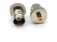 2PCS BNC Female Jack To MCX Male Plug RF Adapter Connector