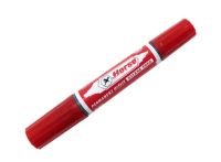 ปากกาเคมี 2 หัว ตราม้า (ยกโหล12 ด้าม) สีแดง
