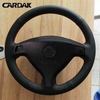 CARDAK ที่หุ้มพวงมาลัย Car หนังเทียมสีดำเย็บด้วยมือสำหรับ Buick Sail Opel Astra G H 1998-2007