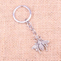 20pcs 26*25mm bee bug Pendants DIY Men Car Key Chain Ring Holder Keyring Souvenir Jewelry Gift