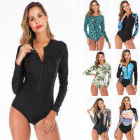 y Rashguard Swimsuit Swimwear Women Long Sleeve Swimwear Monokini Swimsuit Bodysuit Bathing Suit Surfing Jumpsuit