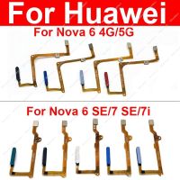 Untuk Huawei Nova 6 7i 6SE 7SE 4G/5G Tombol Daya Hidup Mati Sensor Sidik Jari Pengganti Pembaca Sensor Sidik Jari