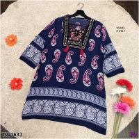 Garden Clothes ชุดเดรส เดรสแขนยาวสไตล์โบฮีเมี่ยน เชือกผูกโบว์ตุ้งติ้ง สีลาย 1