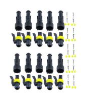 10 sets Kit 1P 1Pins Way AMP 1.5 Super seal Waterproof Electrical automotive Wire Connector Plug for car Motorcycle