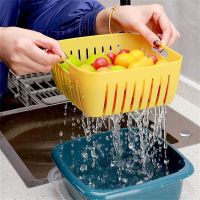 【CC】 Refrigerator Draining Basket Multi-purpose Round Corners Design Hollow Drain Large Capacity Storage Ventilated