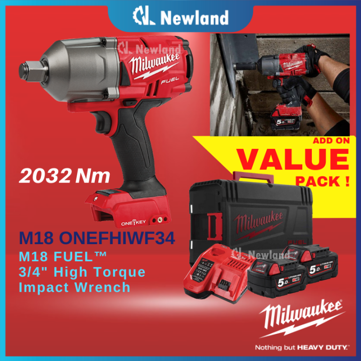 Milwaukee M18 FUEL™ 3/4" High Torque Impact Wrench ONEFHIWF34502C Lazada