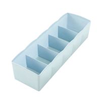 5 Grids Closet Organizer For Socks Home Separated Underwear Storage Box Foldable Clothes Drawer Organiser Case