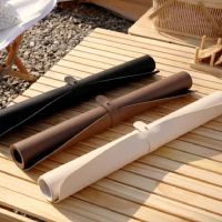 Table Mat 85 115 PU Leather Thicken Waterproof Desk Pad Outdoor Picnic BBQ Table Mat Camping Wood Roll Camping Kitchen Edge Corner Guards