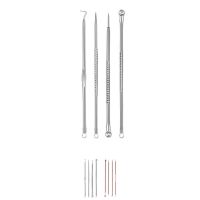 4 Pcs Set Acne Blackhead Remover Needles Stainless Steel Pimple Spot Comedone Extractor Cleanser Face Clean Tools