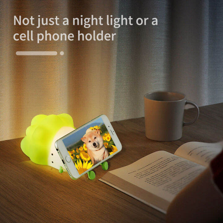 กะหล่ำปลีน่ารัก-led-night-light-touch-sensor-timing-โคมไฟของขวัญเด็กหน้าแรกโต๊ะข้างเตียงห้องนอนตกแต่งซิลิโคน-night-lamp