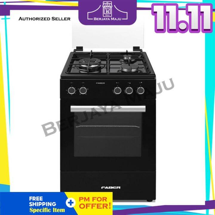 Faber 3 Burner 50L Free Standing Gas Cooker With Electric Oven FISSO