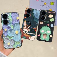 ฝาครอบสไตล์แฟชั่นสำหรับกล้อง Tecno 19 / Tecno Camon 19Pro สีดำเคสมือถือซิลิโคนนิ่มสำหรับ Camon19 Tecno