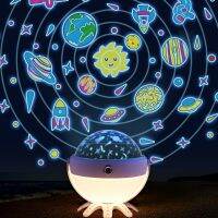 Night Lamp Projector Starry Sky Night Light Projector Bedroom Decor Bluetooth Rotating Music Childrens Night Light Kids Gift Night Lights