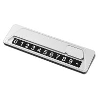 Car Number Plate Stickers Temporary Parking Phone Number Plate Card Metal Numbers Sign for Car Parking Decoration