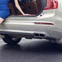 ;-สำหรับวอลโว่ XC60 S60 XC90 V90รถเหล็กสแตนเลสท่อไอเสียตกแต่งท่อไอเสียอุปกรณ์เสริมรถยนต์สติกเกอร์ปิด