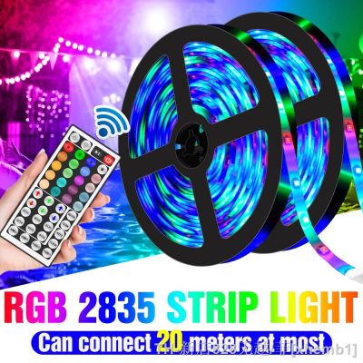 【LZ】✴  2835 RGB Light Strip LED 12V Flexible Ribbon Lamp Colorful BackLight Bulb 5M 10M 15M 20M TV Background Lighting US EU UK Plug