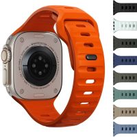 【CC】 Soft Silicone for Band 49mm 40mm 45mm 42mm 41mm 44mm 38mm Sport Iwatch Serise Ultra 8 7 6 5 Watchband