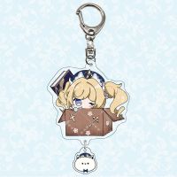 Cute Genshin Impact Keychain Acrylic Keychain Pendant Lovely Kamisa Ayaka Paimon Klee Zhongli in Carton Game Peripls Anime Keychain genshin impact Fashion Accessories