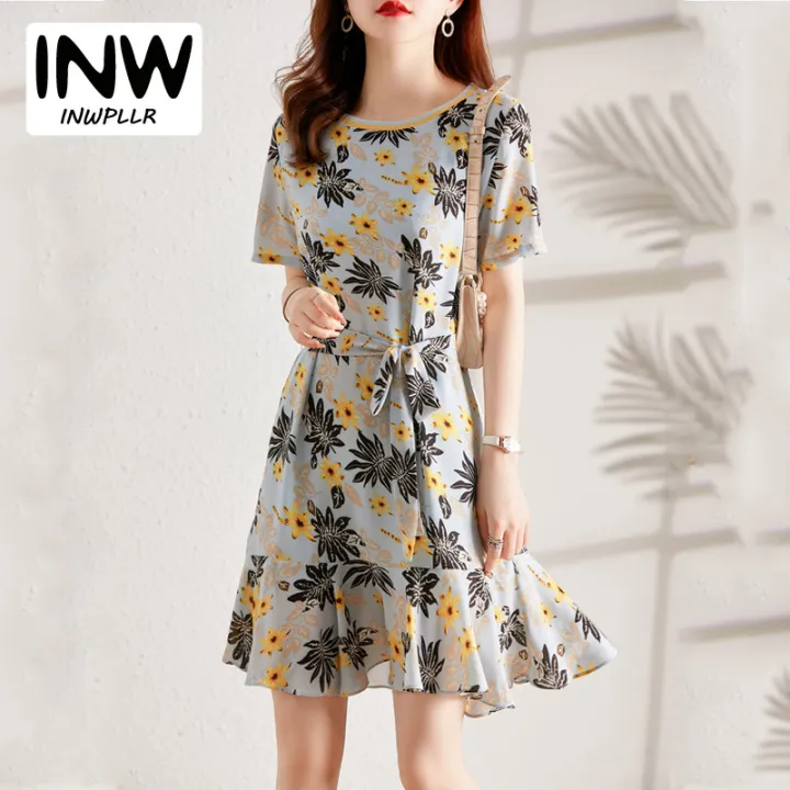 floral print short frocks