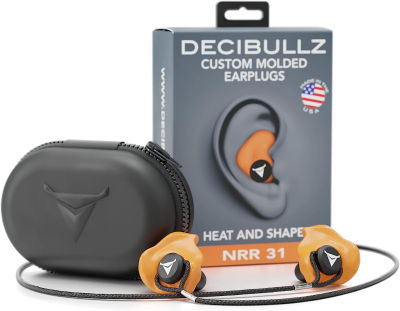 Decibullz Custom Molded Earplugs Pro Pack (Orange) Bundle