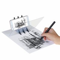 Tracking Projection Optical Drawing Board Sketch Mirror Facing Copy Table Reflection Light Image Board with Mobile Phone Bracket Rulers  Stencils