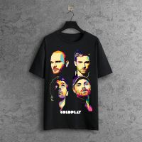 COLDPLAY  Rock Band Big Design Premium T-shirt Music Groups Cotton Jersey