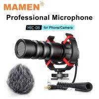 《Miss you electronic》 MAMEN อลูมิเนียมอัลลอยด์ไมโครโฟนบันทึกด้วยสปริงปลั๊ก AndforNikon DSLRSmartphoneMicrophone Accessories