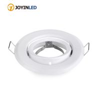 10pcslot Round White adjustable mr16 gu5.310 spotlight halogen bulb frame holder downlight ceiling light fixture GU10 MR16