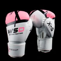 White Pink 6OZ Finger Gloves For Men Training Equipment PU Kicki Boxing Karate Muay Thai Guantes De Boxeo Free Fight Sanda