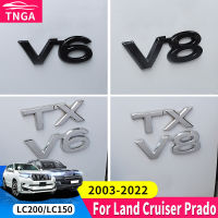 สำหรับ Toyota Land Cruiser 200 Prado 150โลโก้รถ Displacement V8 Txtxl 5.7V6สีดำสติกเกอร์ตัวอักษร LC200 Lc150 Lc120ตกแต่ง