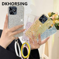 DKHORSING เคสแฟชั่นส่องแสงเป็นประกายระยิบระยับ Realme C53NFC C53 C51 C53 Realme ปลอกซิลิโคนนิ่มแวววาว NFC INS Realmec51ปกหลังพร้อมสายรัดข้อมือใหม่