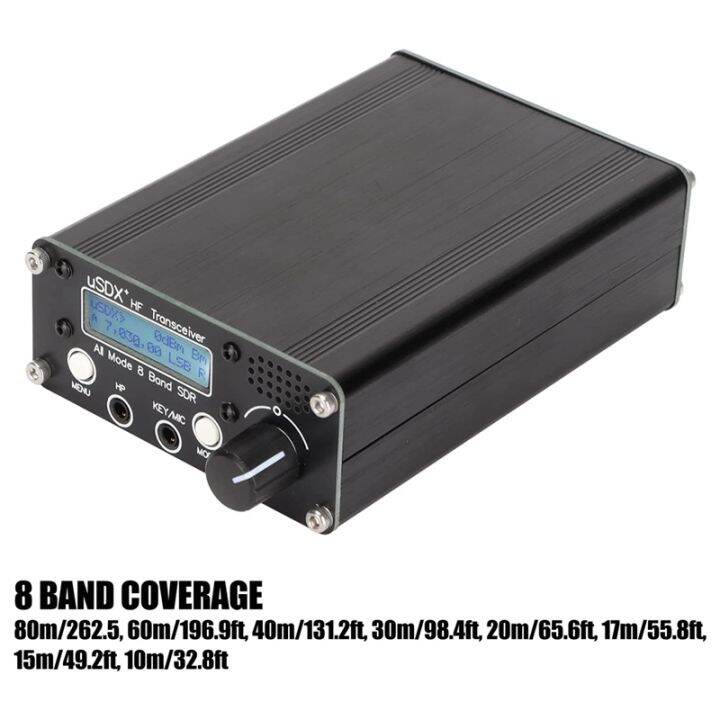 8 Band USDX Radio Transceiver 3W5W USDX+ HF Transceiver Short Wave QRP