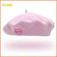 OSIDE ระบายอากาศได้ระบายอากาศ หมวกเบเร่ต์ตุ๊กตาบาร์บี้ สีทึบทึบ บางและบาง หมวกสีชมพูสำหรับเด็ก ของใหม่ ผ้าขนสัตว์ขนแกะ หมวกบังแดด กิจกรรมกลางแจ้งกลางแจ้ง