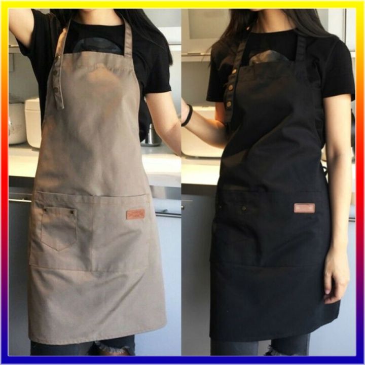 คุณภาพสูง-apron-แฟชั่นผ้าใบผ้ากันเปื้อนกันน้ำร้านกาแฟตัดผมผ้ากันเปื้อนทำงานครัวผ้ากันเปื้อนทำอาหาร