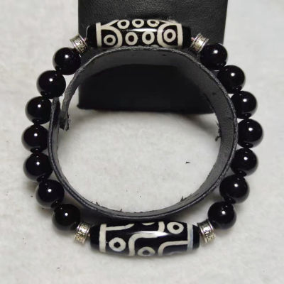 MenWomen`s Jewelry Bracelet Tibetan Agate DZI Beads 921 Eyes Pattern Beads String Amulet Bracelet Free Shipping