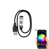 เครื่องควบคุม RGB สีเดียวไฟแถบ LED USB DC 5V รีโมทคอนโทรลไร้สาย RF บลูทูธสำหรับแถบไฟ LED