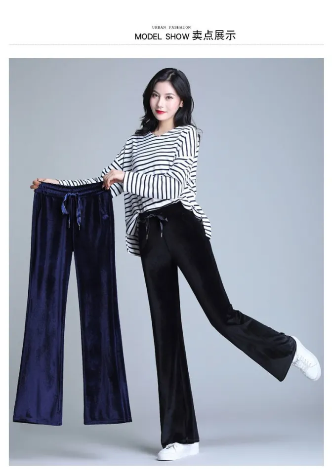 smiley embroidered wide leg pants for girls women Korean cute sweet style  high waist trousers