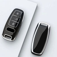 Soft TPU รถ Remote Key Case Cover Shell Fob สำหรับ Audi A3 A4 B9 A6 A7 4K Stripe-Tron Q5 Q8 C8 D5 SQ8 Key กระเป๋าป้องกันอุปกรณ์เสริม