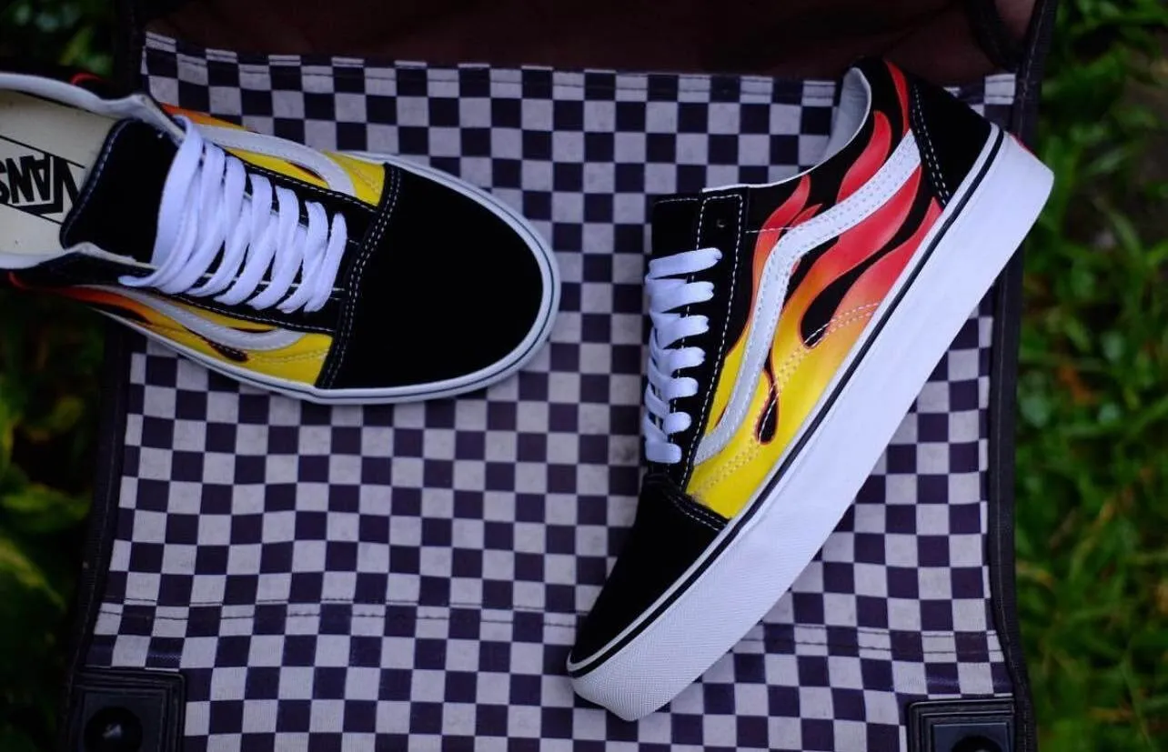 fire old skool vans