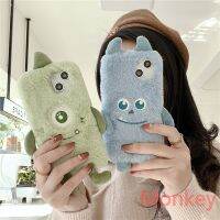 ตลกน่ารัก3D Little Monster Plush Fur โทรศัพท์สำหรับ OPPO Reno 7 6 5 4 P 3 2 8T 6Z 5Z 4Z 2Z 5F 4F A52 A72 A92 A53 A33 A31 A9 A5 2020