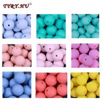 【YF】△◎♦  TYRY.HU 10Pc Silicone Beads 15mm Baby Colorful beads Food Grade Nursing Chewing Round BPA Jewelry making